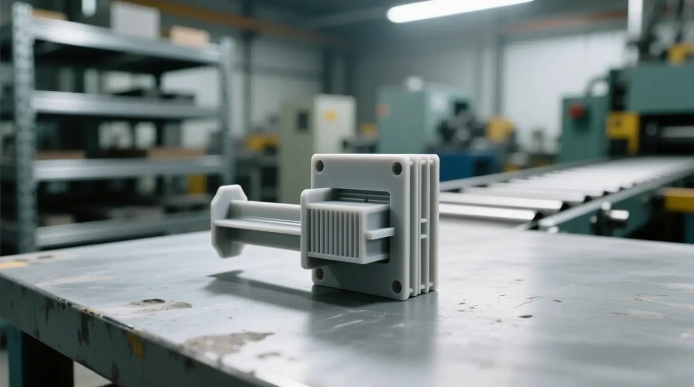 Injection molded part with undercuts