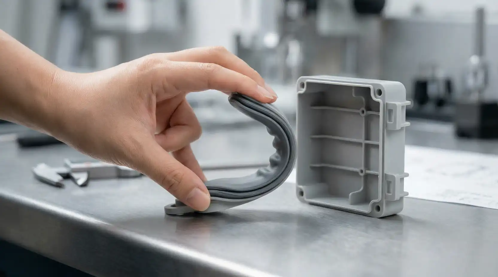 Comparison of rigid and flexible injection molded parts